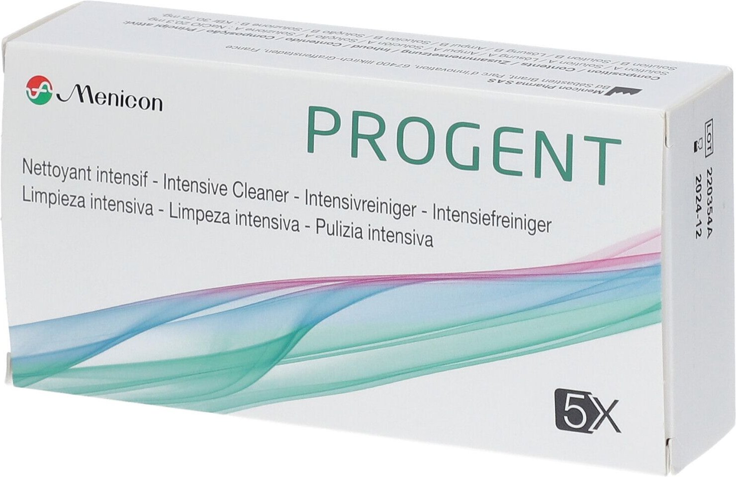 Menicon Progent Intensivreiniger (Behälter + 5x5ml Ampullen + 5x5ml Ampullen) Intensivreinigung, Pflegemittel