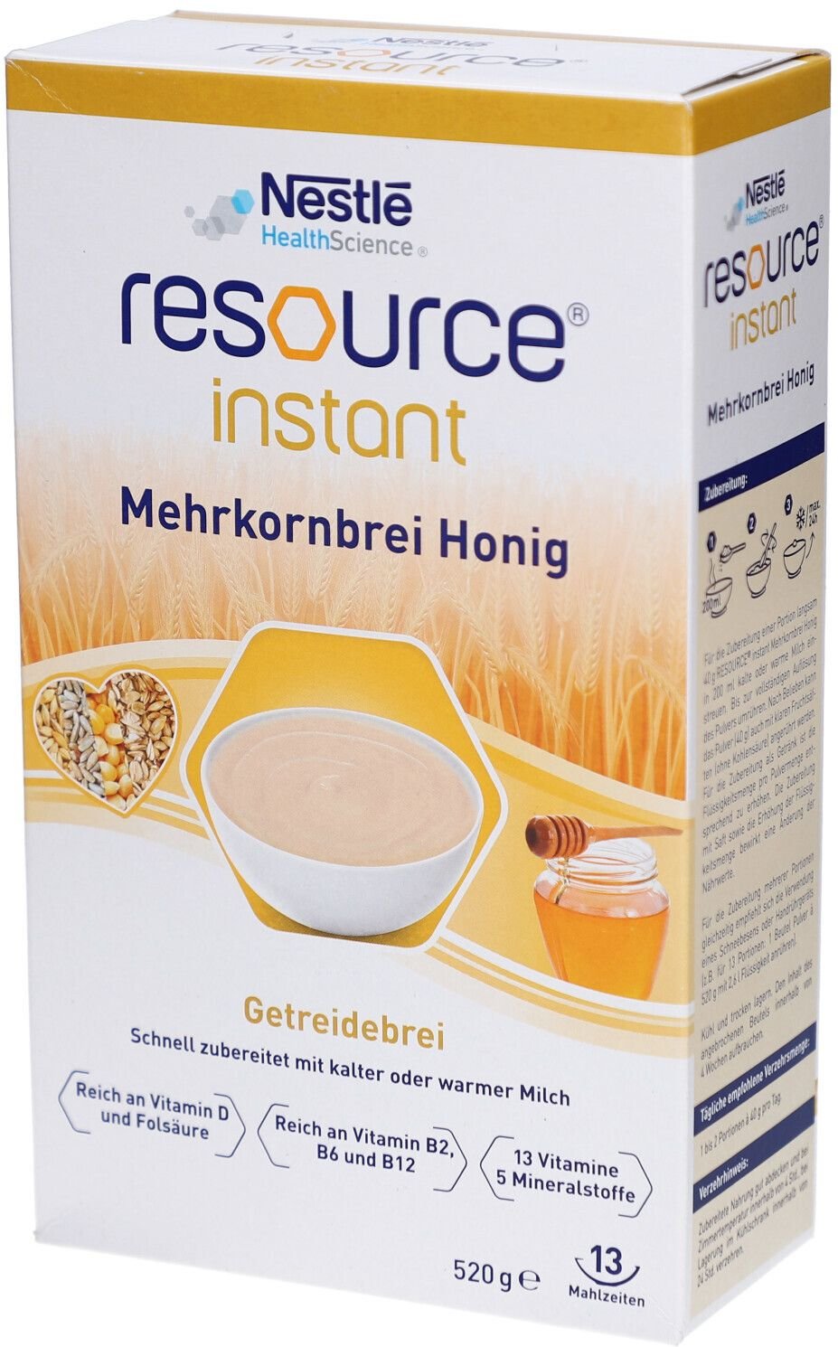 Resource instant Mehrkornbrei Honig Pulver 520 g