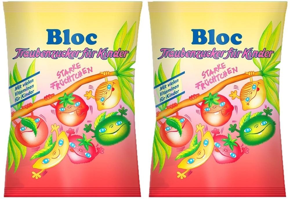 2x Bloc Kinder Traubenzucker 2x75 g Bonbons