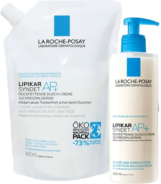 La Roche Posay Lipikar Syndet AP+ Rückfettendes Duschgel + A 2x400 ml Gel