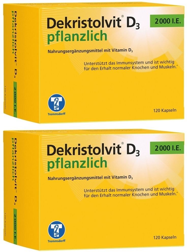 Dekristolvit D3 2000 I.e. pflanzlich Kapseln 2x 2x120 St
