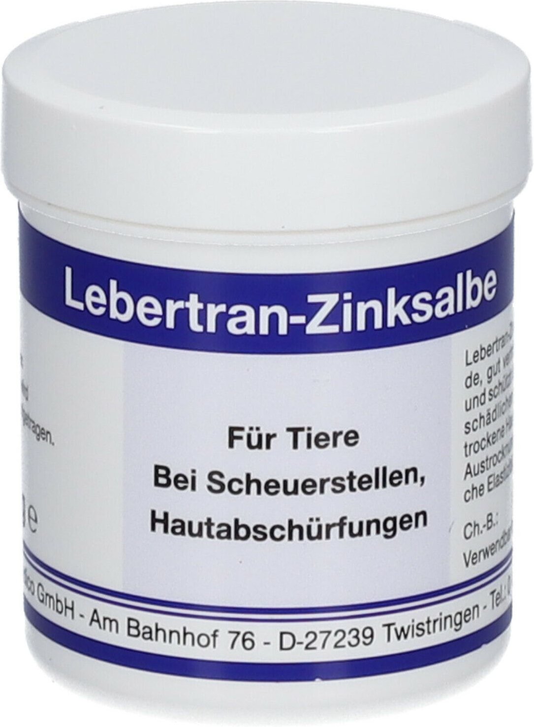 Lebertran Zinksalbe vet. (für Tiere)