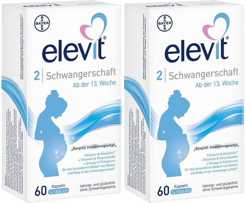 2x elevit 2 Schwangerschaft 2x60 St Weichkapseln