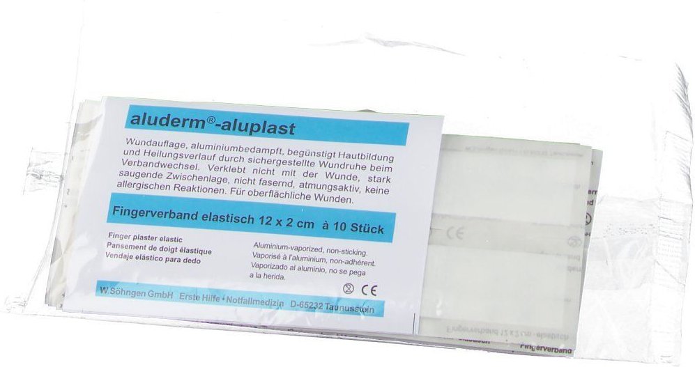 Aluderm aluplast elastisch Fingerverband 2x12 cm 10 St Pflaster