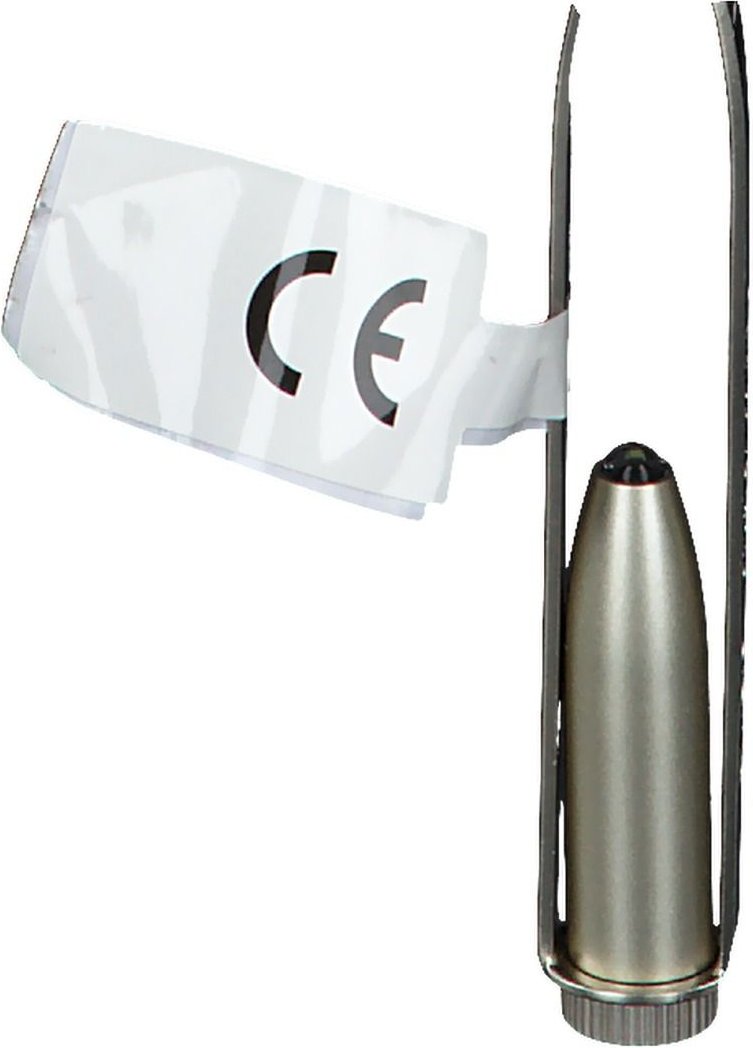 Pinzette schräge Spitze LED-Licht Edelstahl 9,5 cm 1 St