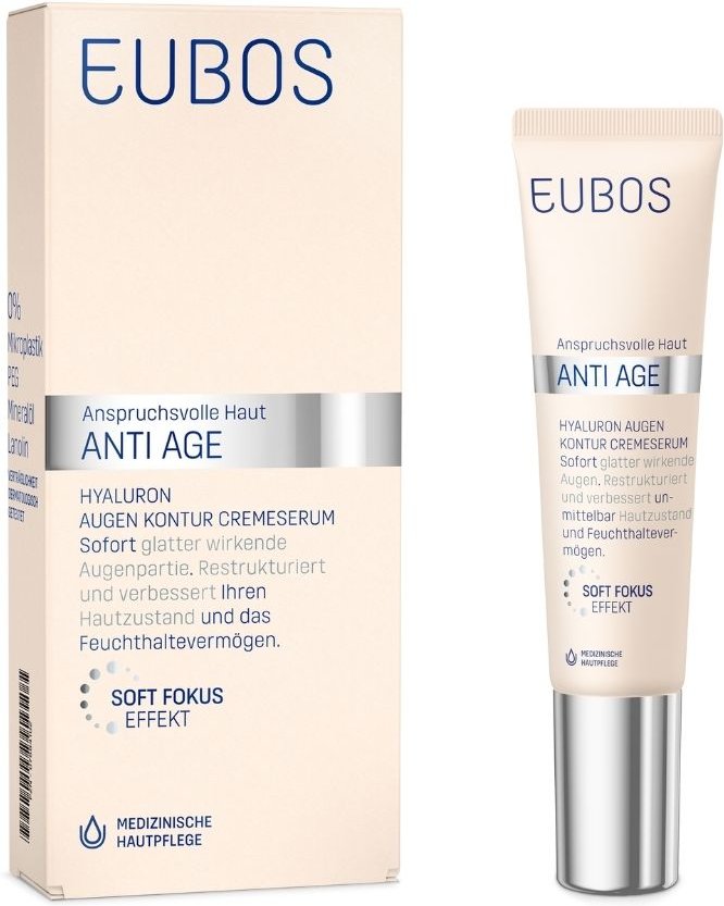 Eubos Sensitive Hyaluron Augen Kontur CremeSerum 15 ml Augencreme