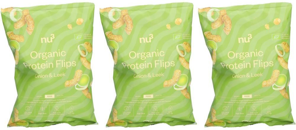 nu3 Bio Protein Flips Zwiebel & Lauch 3er-Set 3x80 g Futter