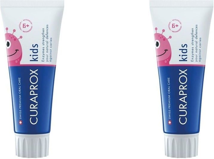 2x Curaprox kids Zahnpasta Melone ab 6 Jahre 1450 ppm 2x60 ml