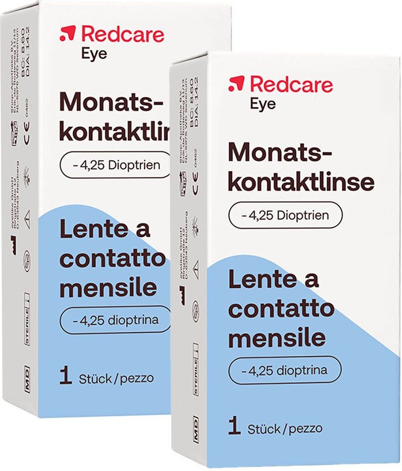 Redcare Monatslinse -4,25 Doppelpack 2x1 St Kontaktlinsen