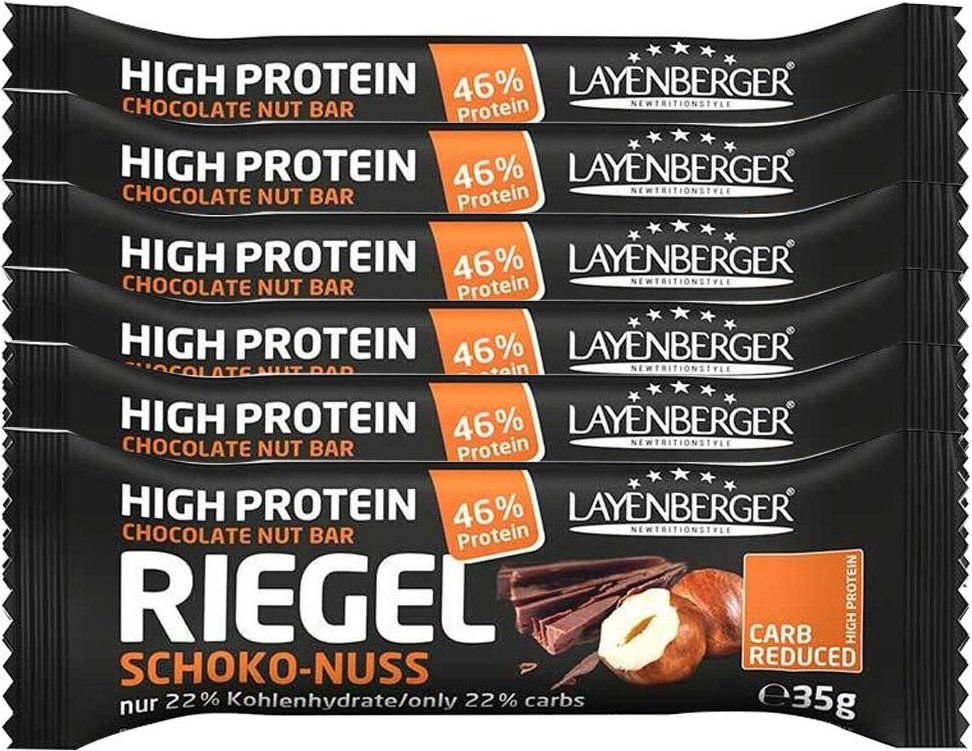 Layenberger LowCarb.one Protein Riegel, Schoko-Nuss 6x35 g Riegel