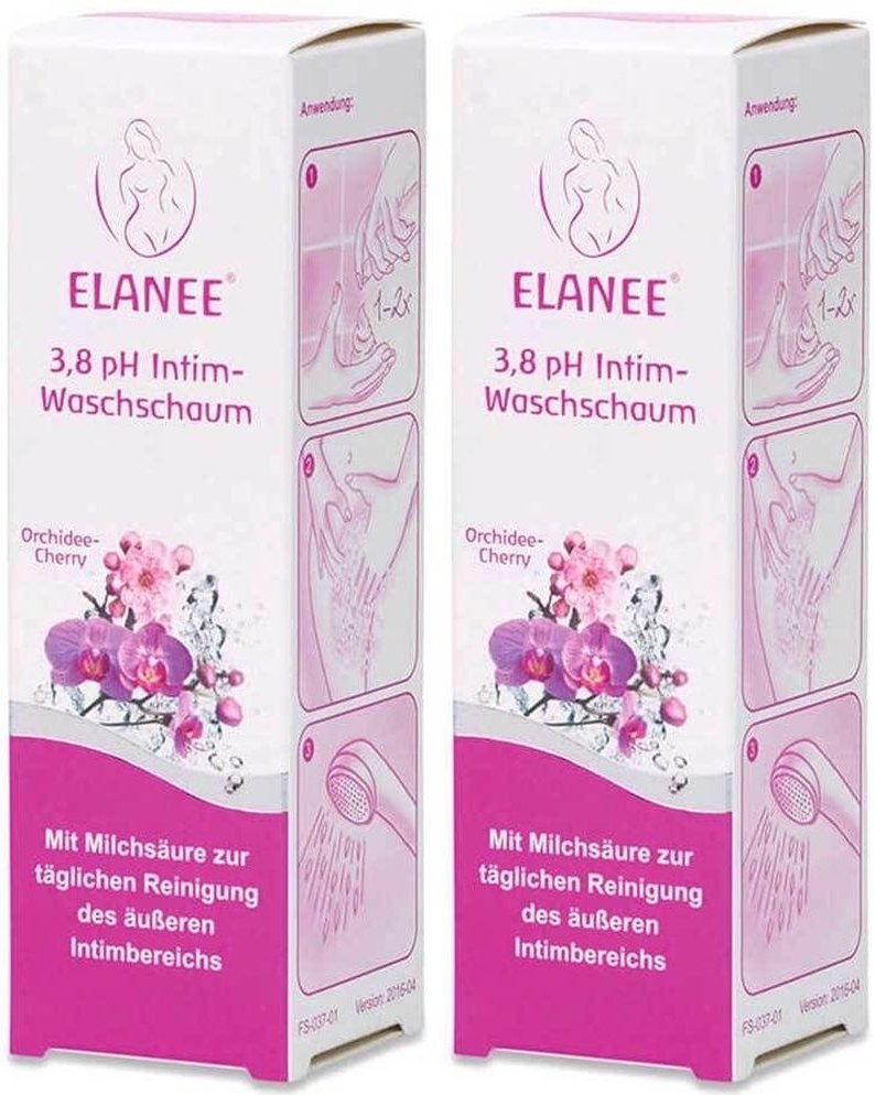 Elanee Intim-Wasch 3.8Ph x2 2x50 ml Schaum