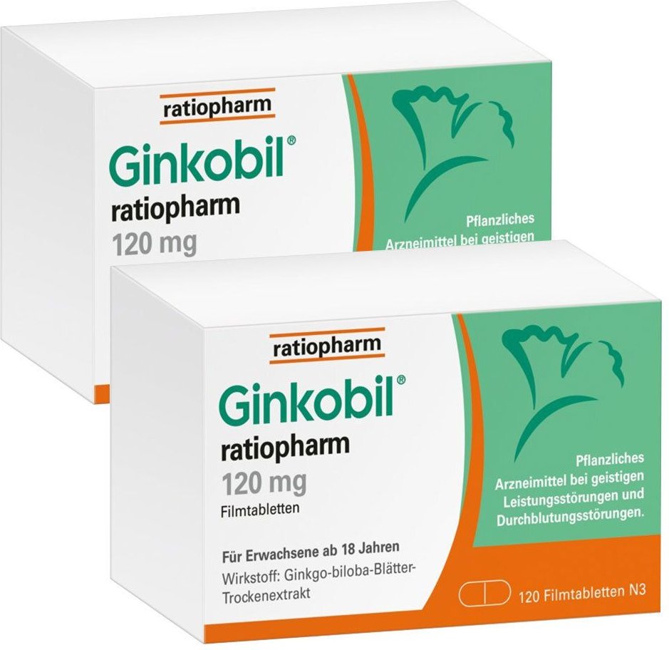 Ginkobil Ratio 120Mg FTA 2x120 St Filmtabletten