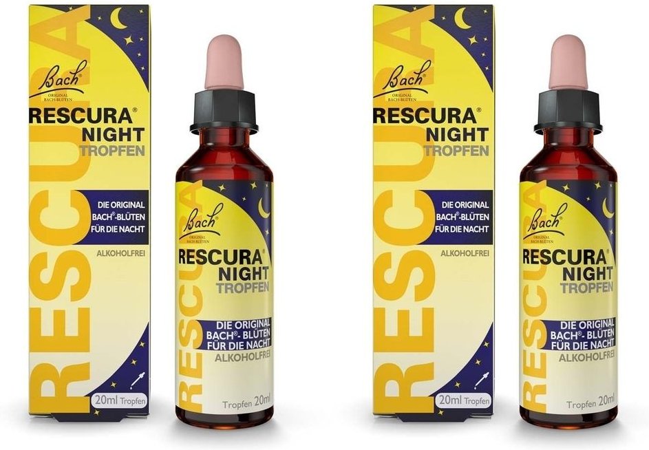 Bachblüten Original Rescura Night Tropfen alk.frei x2 2x20 ml