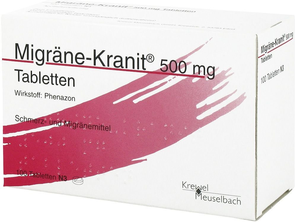 Migräne Kranit 500 mg Tabletten 100 St