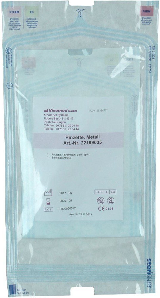 Pinzette Einmal steril Metall 1 St
