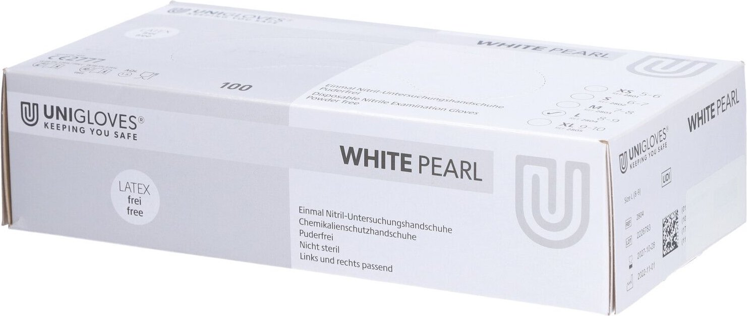 Handschuhe Einmal Nitril L weiß