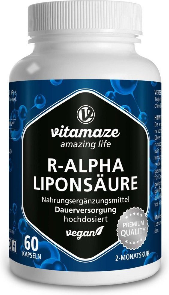 Thumbnail - R-Alpha-Liponsäure 200 mg hochdosiert vegan Kaps. 60 St Kapseln