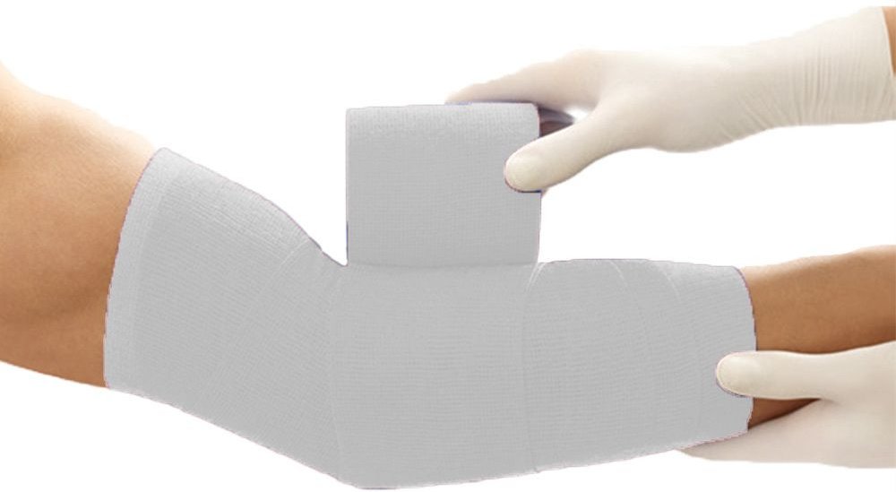 Mollelast haft Binden latexfrei 12 cmx4 m weiß 1 St