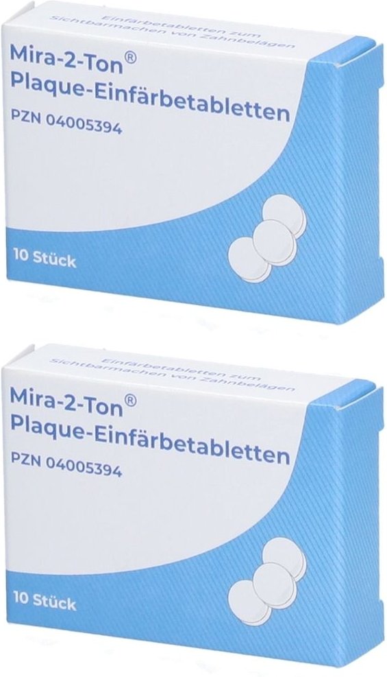 Mira 2 TON Plaque Einfaerb x2 2x10 St Tabletten