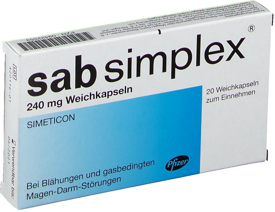 SAB simplex 240 mg Weichkapseln 20 St