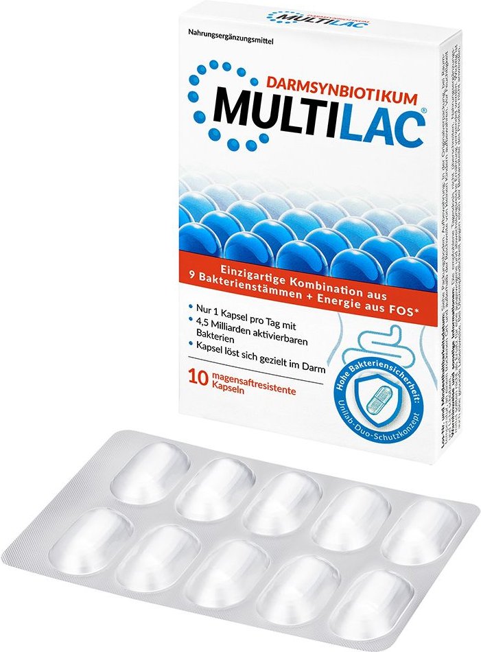 Multilac Darmsynbiotikum magensaftres.Kapseln 10 St Kapseln magensaftresistent