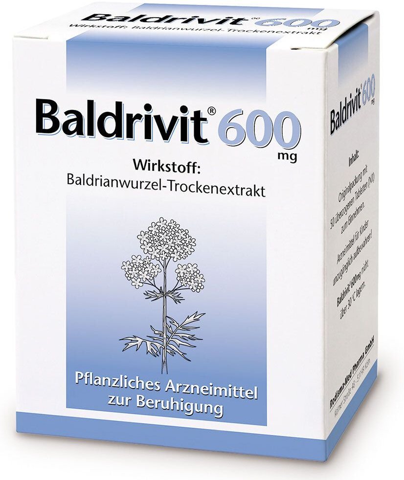 Baldrivit 600 mg überzogene Tabletten 100 St Überzogene