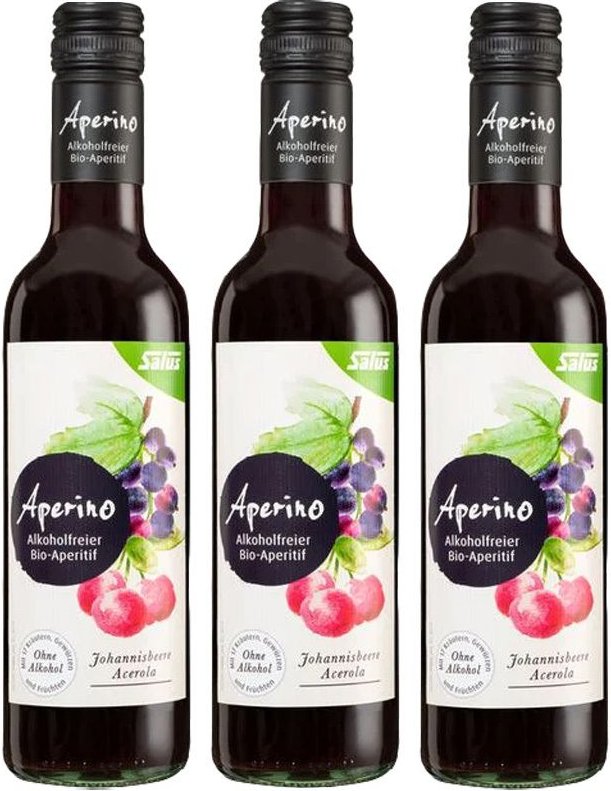 Aperino Bio-Aperitif alk.fr.Johannisb.Acero.Salus 3x370 ml Flüssigkeit