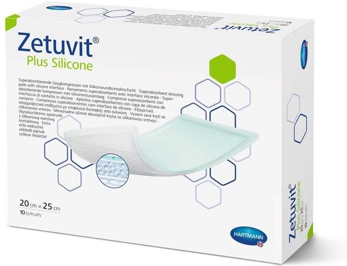 Zetuvit Plus Silicone steril 20x25 cm 10 St Kompressen