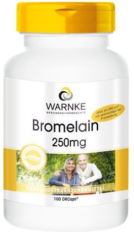 Bromelain 250 mg magensaftresistente Kapseln 100 St magensaftresistent