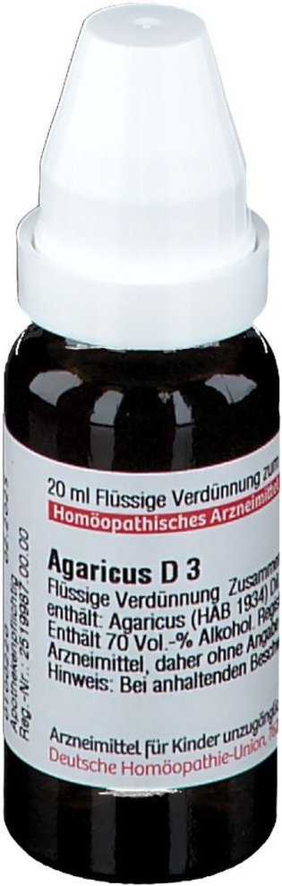 Agaricus D 3 Dilution 20 ml