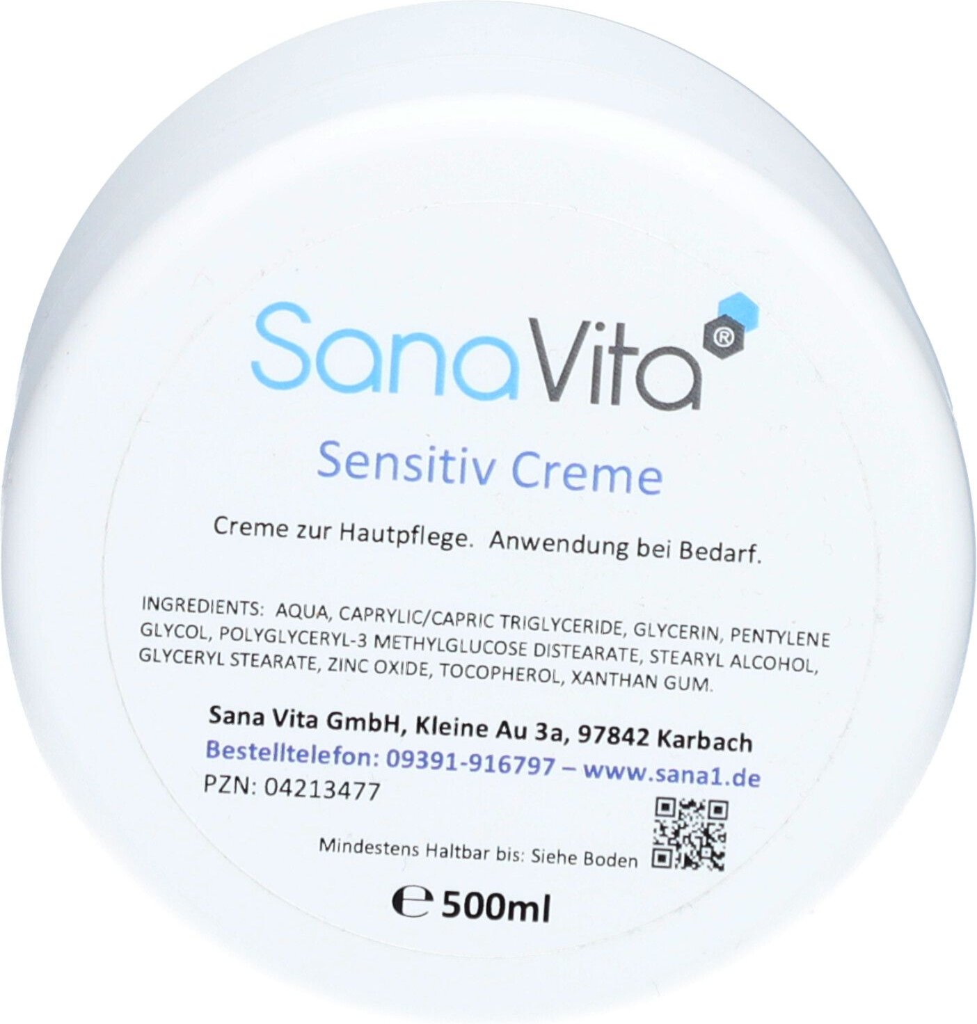 Sana Vita Sensitiv Creme 500 ml