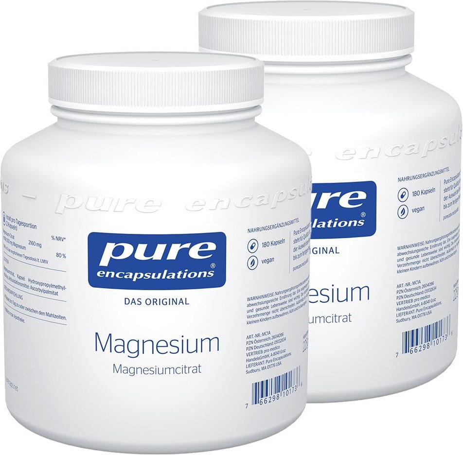 Thumbnail - pure encapsulation Citrate de Magnésium x2 2x180 St Kapseln
