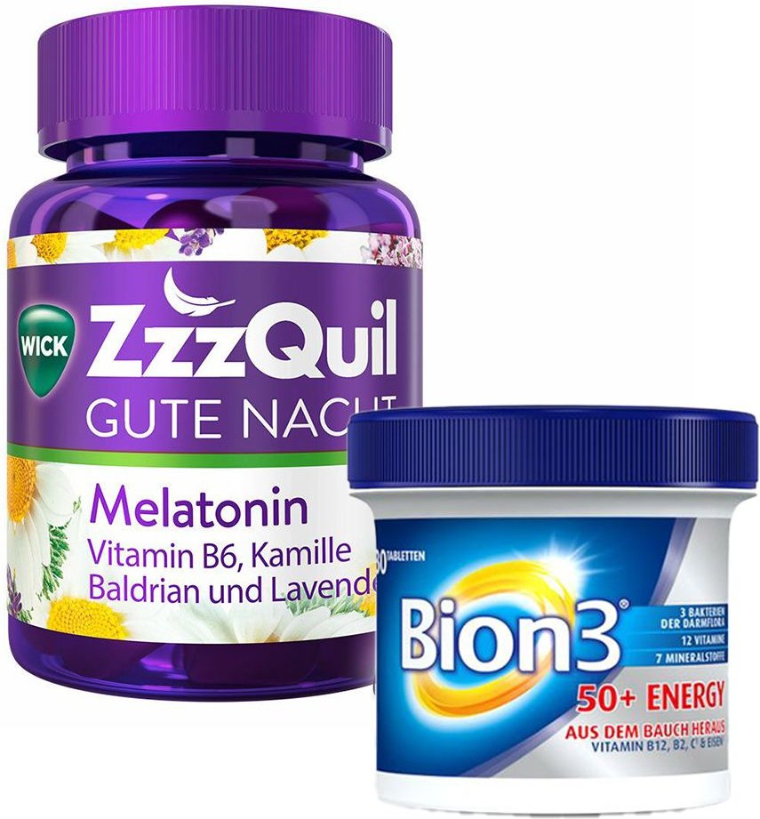 Wick ZzzQuil Gute Nacht + Bion3 50+ Energy Tabletten 1 St Set