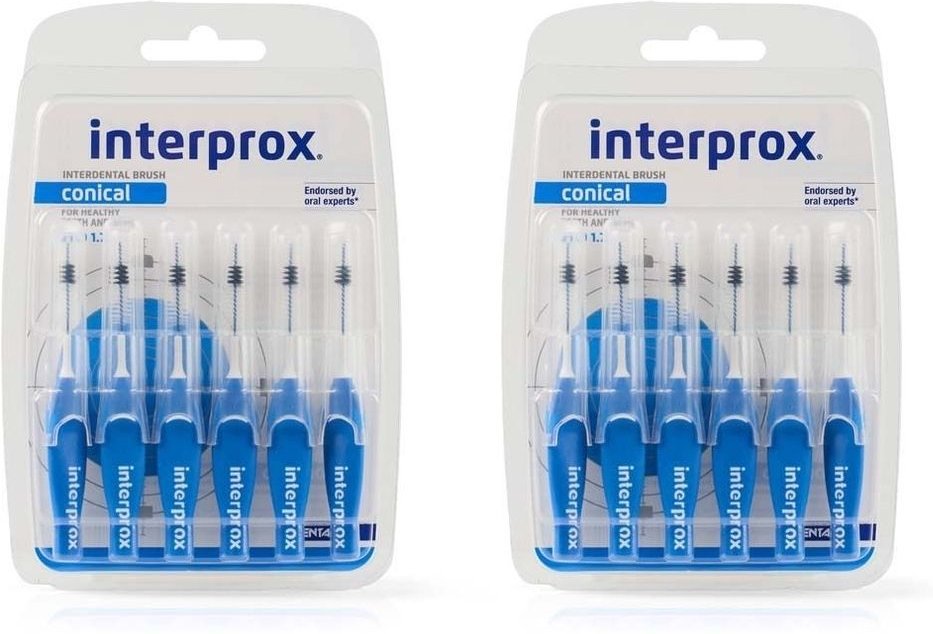 INTERPROx REG Conical Blau x2 2x6 St Zahnbürste