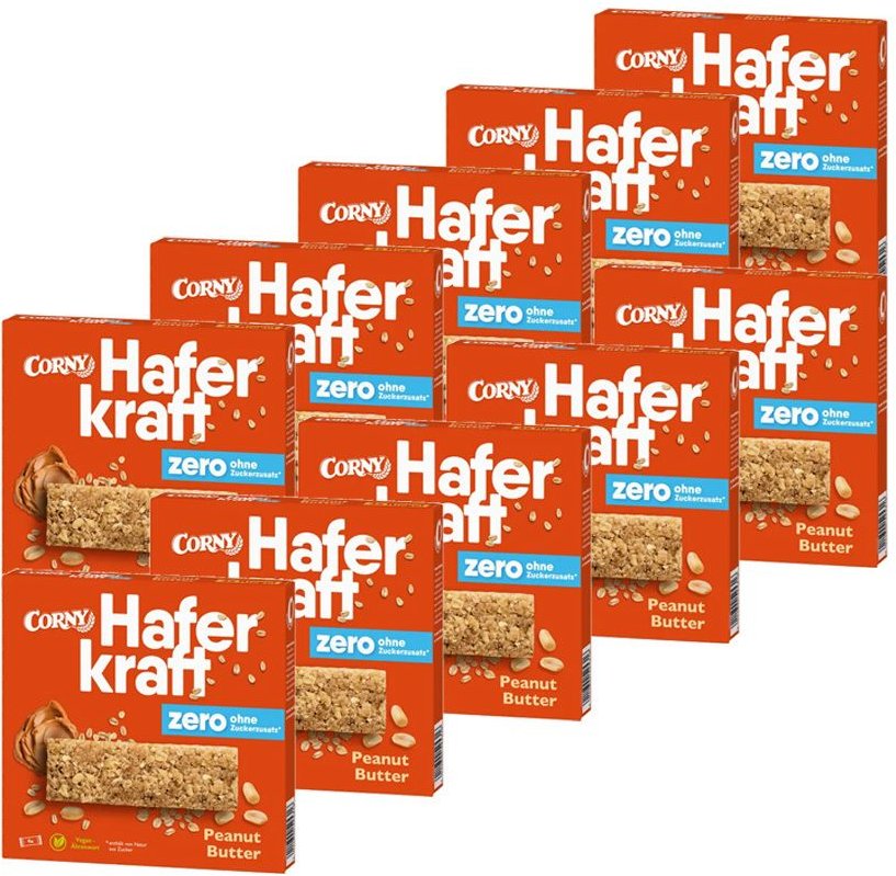 Corny Haferkraft Zero Faltschachtel Peanut-Butter 10x4 Stk. St Riegel
