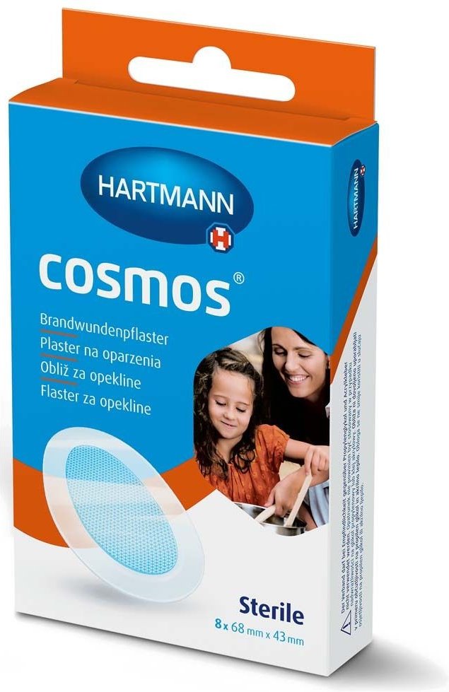Cosmos Brandwundenpflaster 4,3x6,8 cm 8 St Pflaster