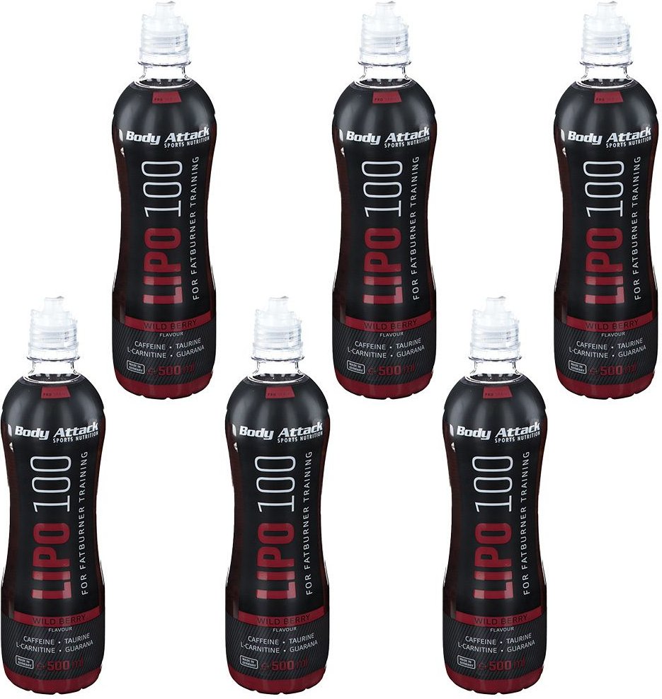 Body Attack Lipo 100 wild berry 6x 6x500 ml Flaschen