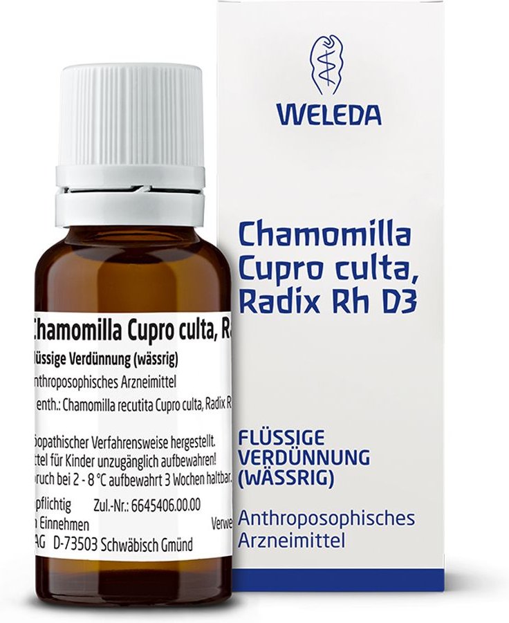 Chamomilla Cupro culta Radix Rh D 3 Dilution 20 ml