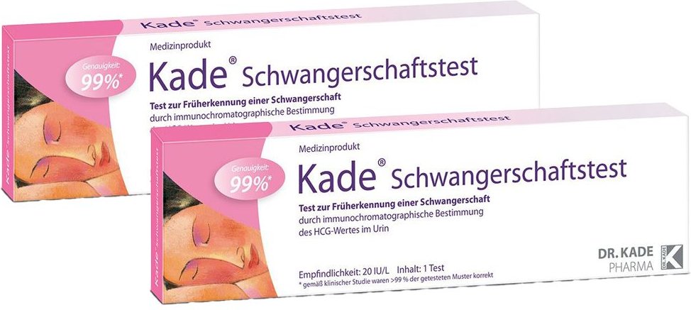 Kade Schwangerschaftstest Doppelpack 2x1 St Test