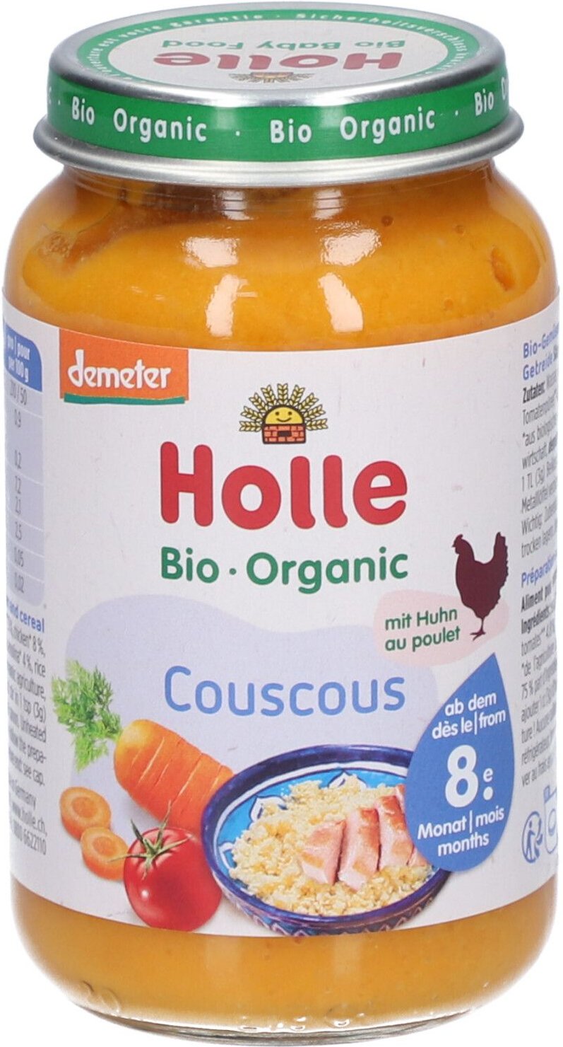 Holle Couscous Glas 220 g Bio Futter