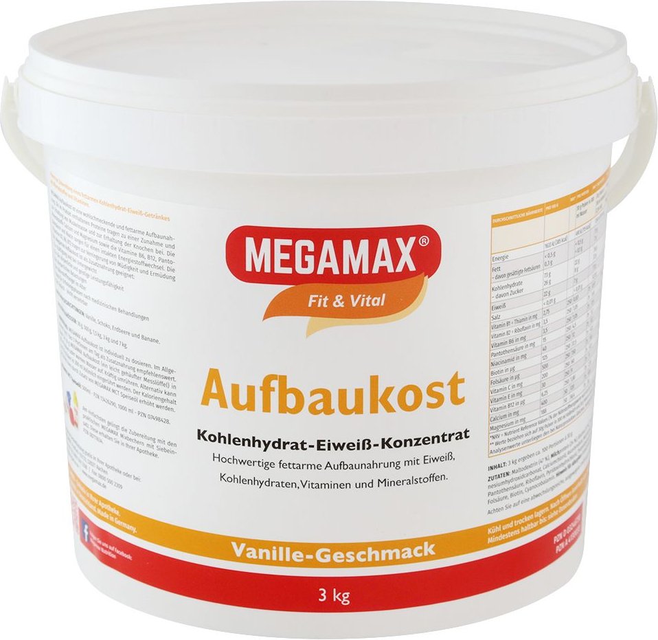 Megamax Aufbaukost Vanille Pulver