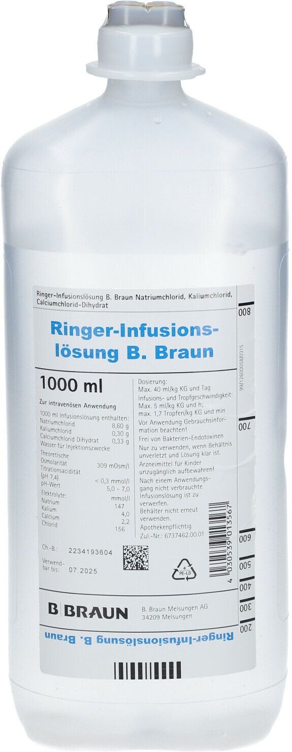 Ringer Lösung B.Braun Ecoflac Plus 1000 ml Infusionslösung