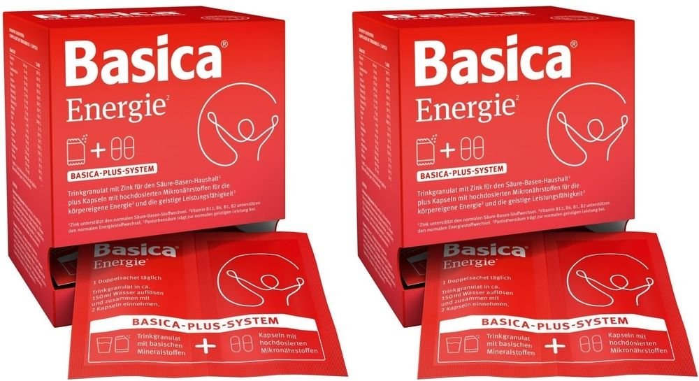 Basica Energie Trinkgranulat+Kapseln f.30 Tage Kpg 2x 2x30 St Kombipackung