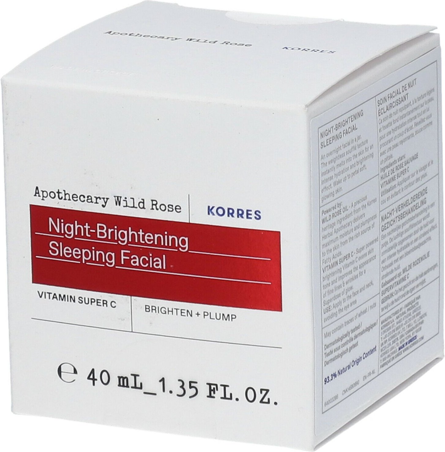 Thumbnail - Korres Apothecary Wild Rose Night-Brightening Sleeping Facial 40 ml Nachtcreme