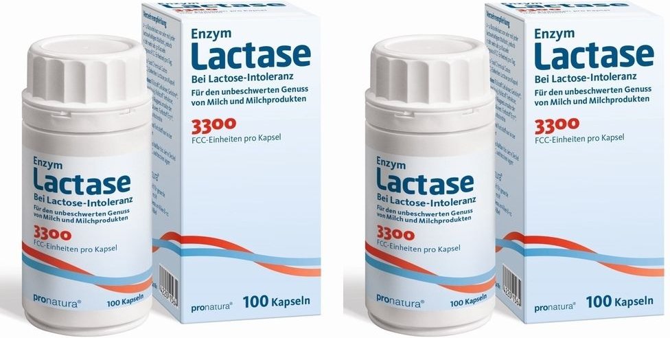 Lactase 3.300 FCC 200 mg Kapseln 2x 2x100 St