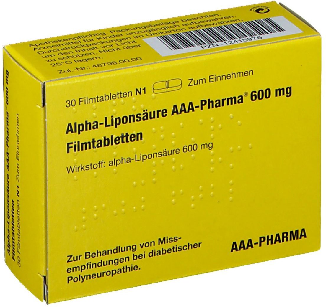 Alpha Liponsäure Aaa- Pharma 600 mg Filmtabletten 30 St