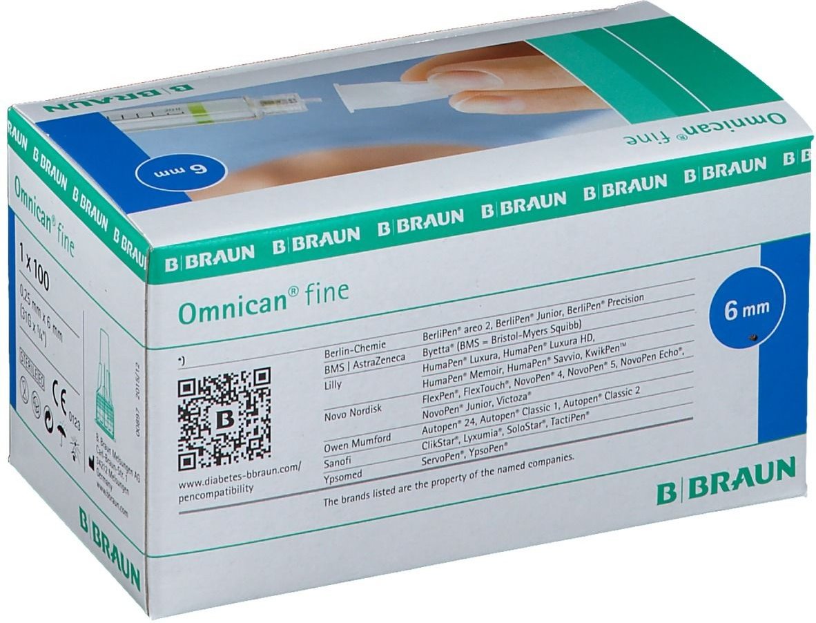 Omnican fine Pen Kanüle 31 G 0,25x6 mm
