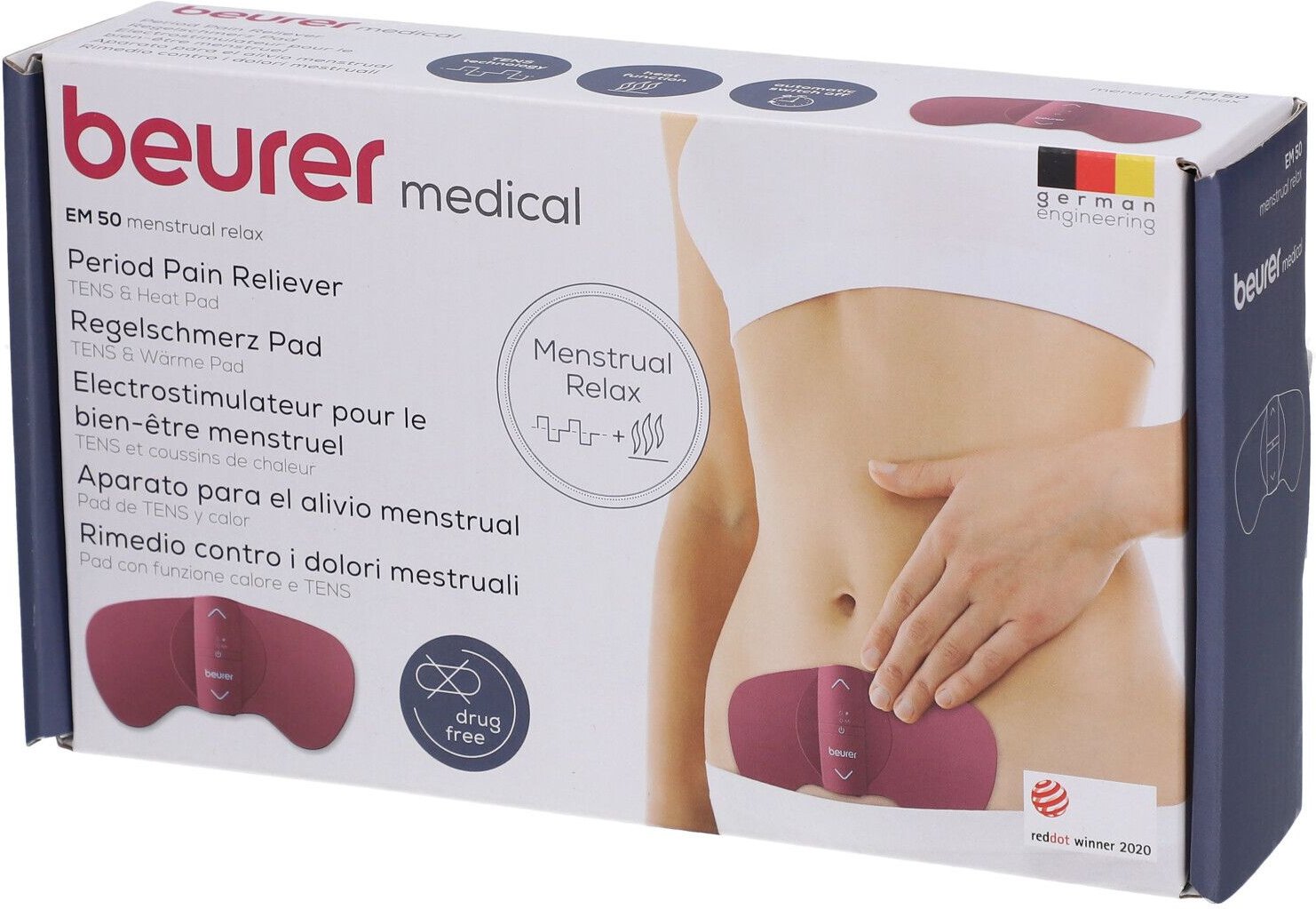 Beurer Em50 Menstrual Relax Tens & Wärme Pad 1 St Gerät