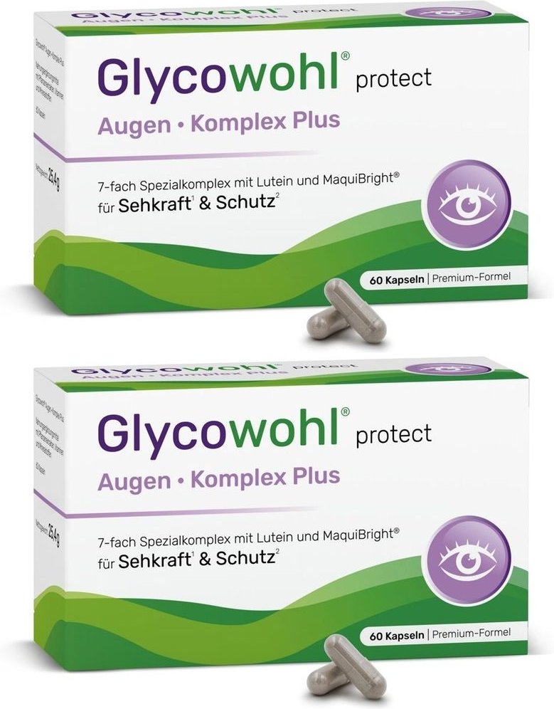 Glycowohl Augenkomplex m.Lutein & Vitamin A+E Kps. 2x 2x60 St Kapseln