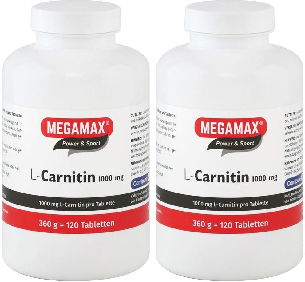 MEGAMAx L Carnitin 1000Mg x2 2x120 St Tabletten